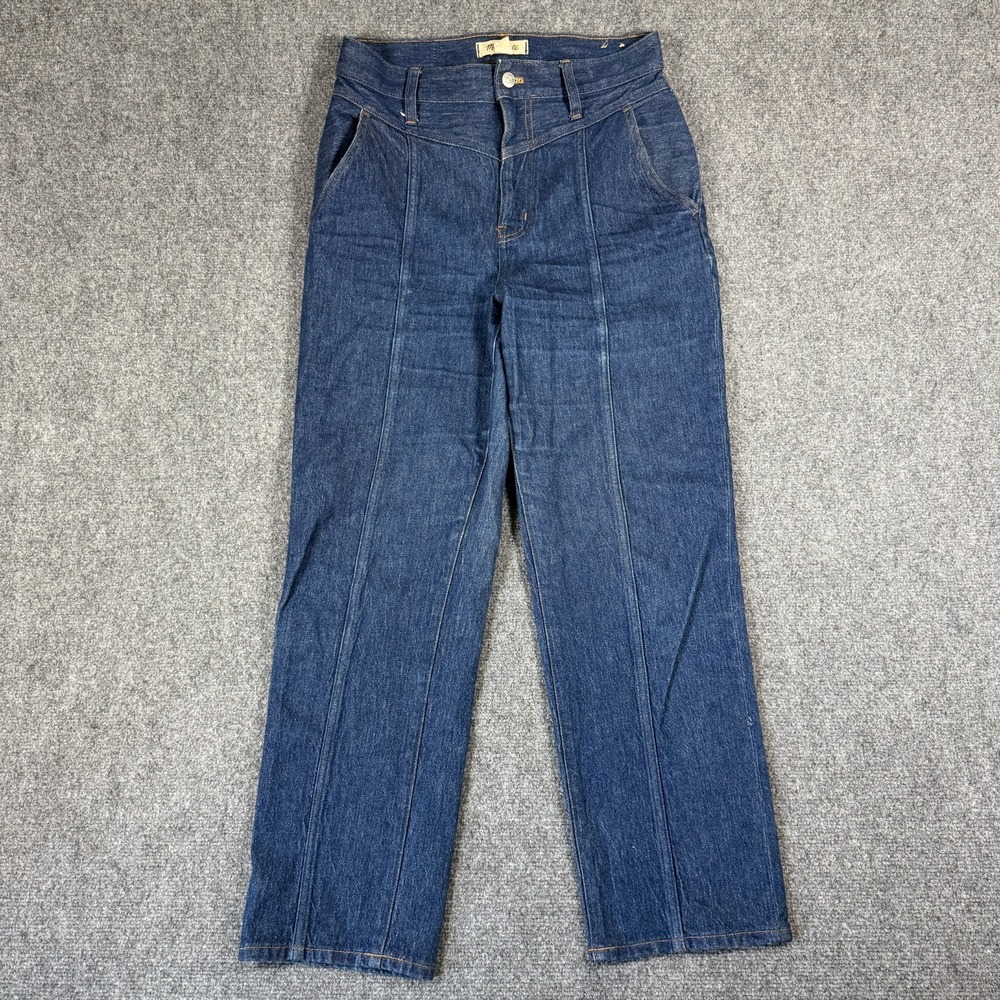Madewell The Perfect Vintage Jean Dark Blue High Rise Straight Leg Denim Size 27